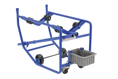 Vestil Steel Revolving Drum Cart 66-3/4 In. x 18-7/8 In. x 26-3/4 In. 600 Lb. Capacity Blue