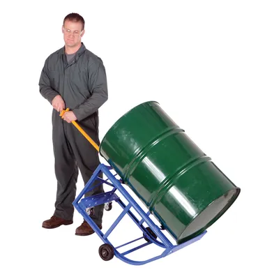 Vestil RDC-60-5-PO economy rotating drum cart shown from an alternate angle