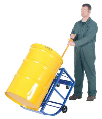 Vestil RDC-60-5-PU economy rotating drum cart shown from an alternate angle