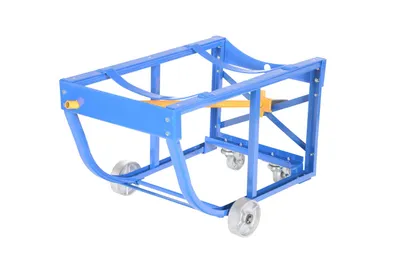 Vestil RDC-60-5-SS economy rotating drum cart shown from an alternate angle