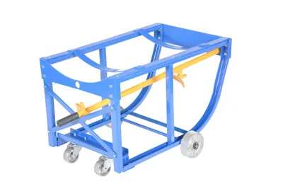 Vestil RDC-60-5-SS economy rotating drum cart shown from an alternate angle