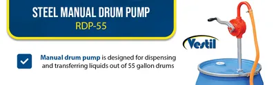 Vestil RDP-55 rotary drum pump feature highlights