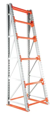 Vestil Steel Reel Rack Starter Kit 36 In. x 39 In. x 120 In. 6000 Lb. Capacity White/Orange