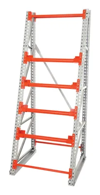 Vestil Steel Reel Rack Starter Kit 36 In. x 39 In. x 96 In. 6000 Lb. Capacity White/Orange
