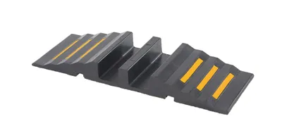 Vestil Molded Rubber Hose/Cable Crossover Bridge 32-5/8 In. x 12 In. x 3-1/2 In. 2400 Lb. Capacity Black