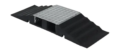 Vestil Aluminum Rubber Hose/Cable Crossover Bridge 32-5/8 In. x 12 In. x 3-13/16 In. 2400 Lb. Capacity Black