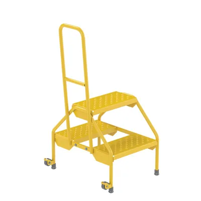Vestil RLAD-P-2-Y portable two-step ladder shown from an alternate angle
