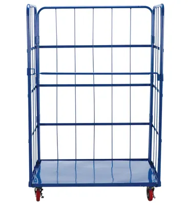 Vestil ROL-3143-1 foldable nestable roller container shown from an alternate angle