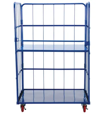 Vestil ROL-3143-2 foldable nestable roller container shown from an alternate angle