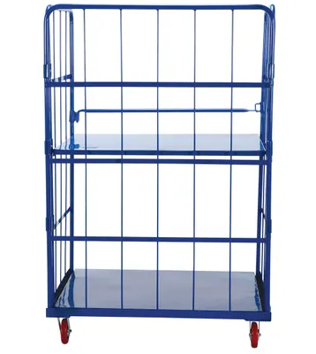 Vestil ROL-3143-2 foldable nestable roller container shown from an alternate angle