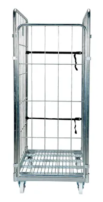 Vestil ROL-80 foldable nestable roller container shown from an alternate angle