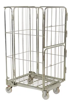 Vestil ROL-95 foldable nestable roller container