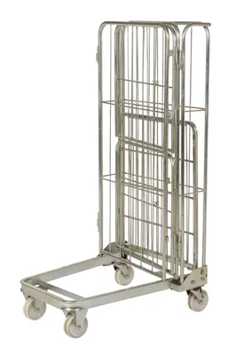 Vestil ROL-95 foldable nestable roller container shown from an alternate angle