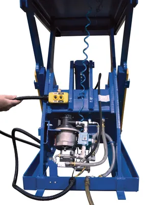 Vestil ROTARY-LHL-HHPB efficiency master tilt table shown from an alternate angle