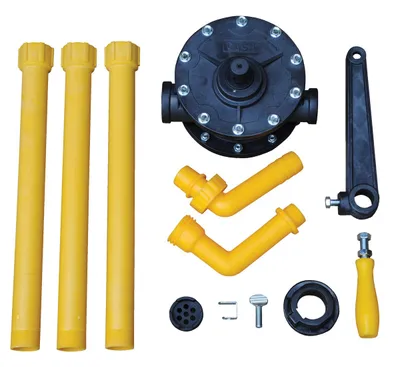 Vestil RP-90R rotary drum pump shown from an alternate angle