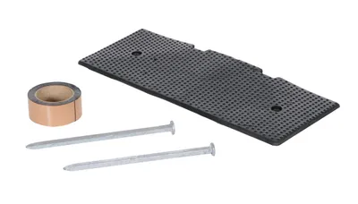 Vestil RSH-108-EF-A rubber speed hump shown from an alternate angle
