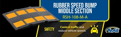 Vestil RSH-108-M-A rubber speed hump feature highlights