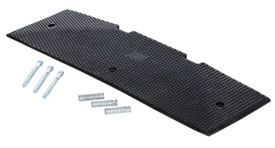 Vestil RSH-120-EF-C rubber speed hump shown from an alternate angle