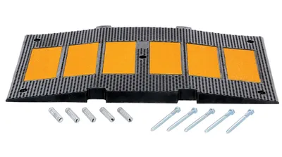 Vestil RSH-120-M-C rubber speed hump shown from an alternate angle