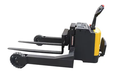 Vestil RT-EPT-2.5-60-TLT rough terrain tilting electric pallet truck shown from an alternate angle