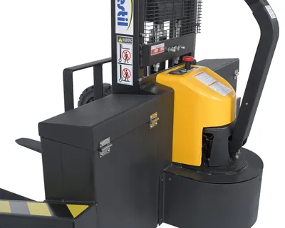 Vestil RT-S-35-AF rough terrain stacker shown from an alternate angle