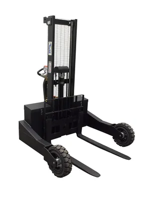 Vestil Steel Rough Terrain Powered Stacker 62 In. Raised Height 3,000 Lb. Capacity Black
