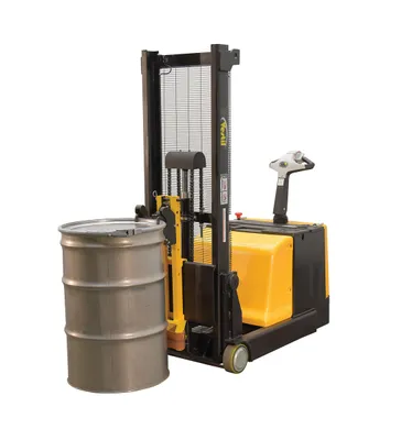Vestil S-CB-62-DDC counter-balanced drum lifters (powered lift & power drive) shown from an alternate angle