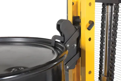 Vestil S-CB-62-SDC counter-balanced drum lifters (powered lift & power drive) shown from an alternate angle