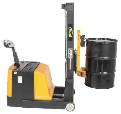 Vestil S-CB-62-SDC counter-balanced drum lifters (powered lift & power drive) shown from an alternate angle