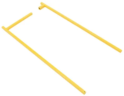 Vestil Steel Square Handrail Sliding Gate 1-1/4 In. x 64 In. x 25-5/8 In. Yellow