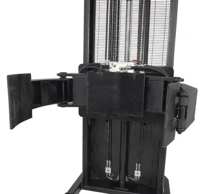 Vestil S-MU-VRGR-72 fully powered vertical gripper rotator shown from an alternate angle