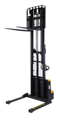 Vestil S2-118-AA-VS variable speed drive double mast fully powered stacker shown from an alternate angle