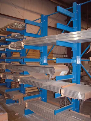Vestil SAC-848 structural cantilever racking shown from an alternate angle