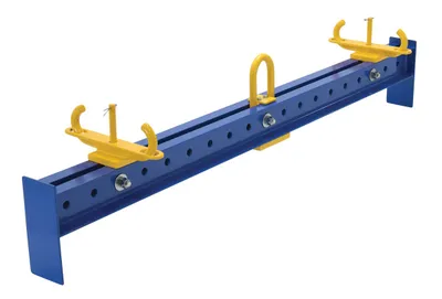 Vestil Steel Basket Lifting Spreader Beam 78 In Length 4,000 Lb. Capacity Blue / Yellow