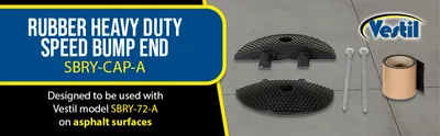 Vestil SBRY-CAP-A molded rubber speed bump feature highlights