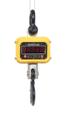 Vestil Steel Crane Scale 10 In. x 7 3/4 In. x 22 5/8 In. 10,000 Lb. Capacity Yellow