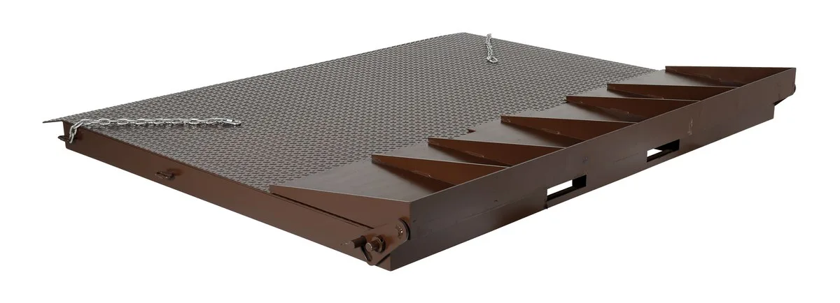 Vestil SCR-84 steel container ramps with flip-over bridge
