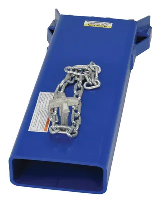 Vestil SCRAPE-1 fork truck floor scraper shown from an alternate angle