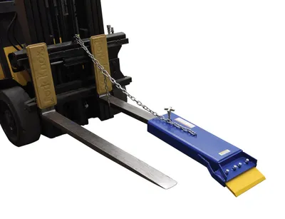 Vestil SCRAPE-1 fork truck floor scraper shown from an alternate angle