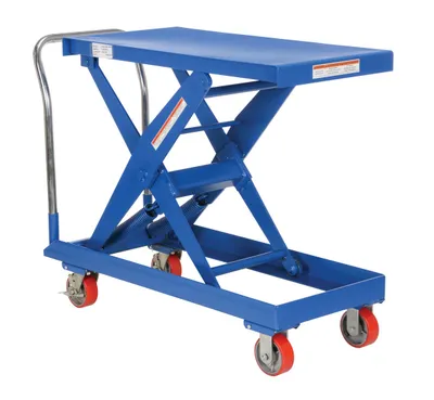 Vestil Steel Auto Hite Cart 49-1/8 In. x 20-3/8 In. x 37-11/16 In. 500 Lb. Capacity Blue