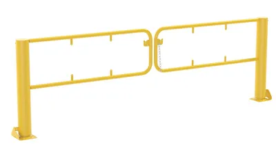 Vestil Steel Swivel Dock Gate Pair for 10 Ft. Door Yellow