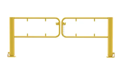 Vestil Steel Swivel Dock Gate Pair for 8 Ft. Door Yellow