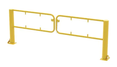 Vestil Steel Swivel Dock Gate Pair for 9 Ft. Door Yellow