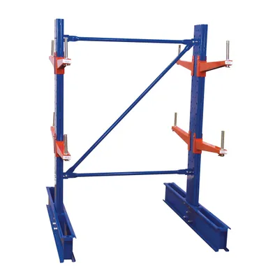 Vestil Steel Standard Cantilever Double Upright 6 Ft. Height 24 In. Arm Use Length Set 15,400 Lb. Capacity Blue