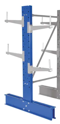 Vestil Steel Standard Cantilever Double Upright 8 Ft. Height 12 In. Arm Use Length 10,100 Lb. Capacity Blue
