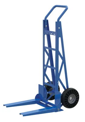 Vestil Steel Adjustable Fork Hand Truck 32-3/16 In. x 20 In. x 49-1/16 In. 250 Lb. Capacity Blue