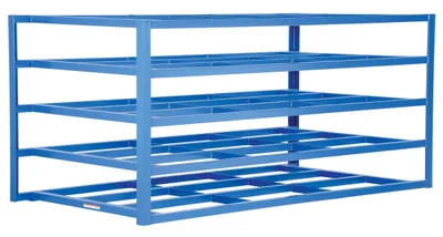 Vestil Steel Horizontal Sheet Rack 5 Shelves 102-3/4 In. x 54-1/2 In. x 48 In. 2,000 Lb. Capacity Per Shelf Blue