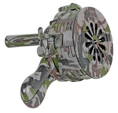 Vestil Steel Warning Siren Hand Crank Camouflage