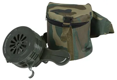 Vestil Plastic Warning Siren Hand Crank Army Green