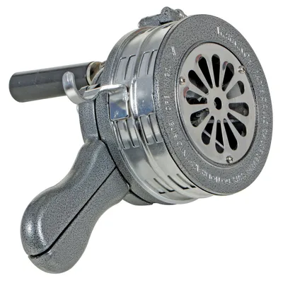 Vestil Steel Warning Siren Hand Crank Silver/Gray